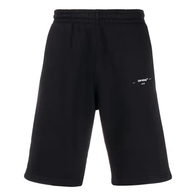 Off-white Men's  Logo Solid Color Casual Shorts Version Black