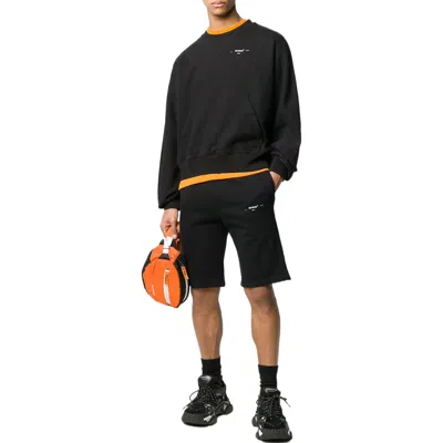 Off-white Men's  Logo Solid Color Casual Shorts Version Black
