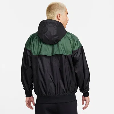 Nike Sportswear Windrunner Jacket 'black Green' In Multi