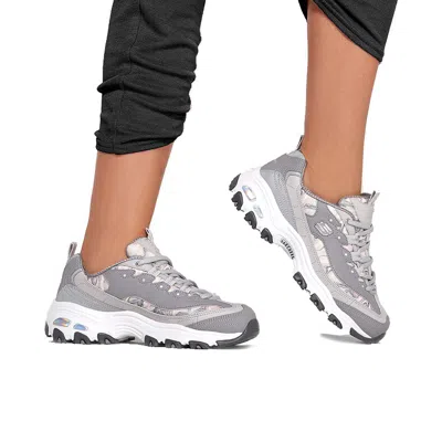 Skechers (wmns)  D Lites 1.0 Running Shoes Grey/white In Gray