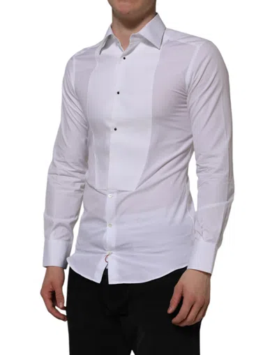 Dolce & Gabbana Poplin Long-sleeved Shirt In White