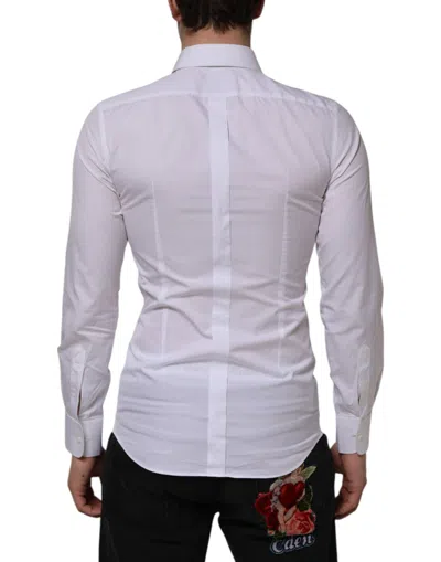 Dolce & Gabbana Poplin Long-sleeved Shirt In White