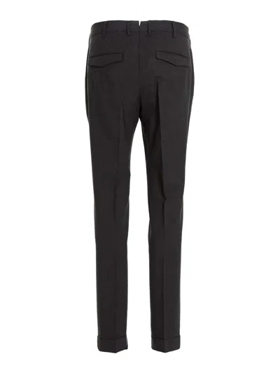 Pt Torino Trousers Tailored Cuffed Hem In Black