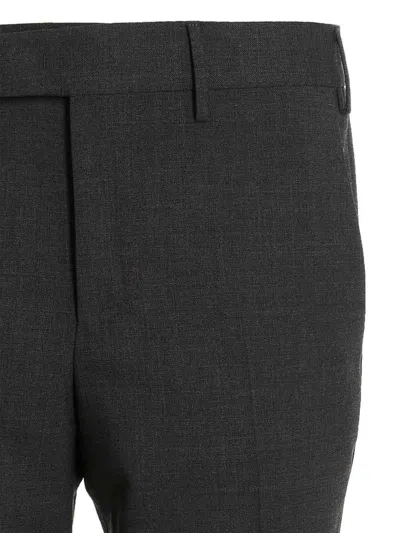 Pt Torino Trousers Tailored Cuffed Hem In Black