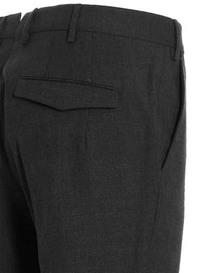 Pt Torino Trousers Tailored Cuffed Hem In Black