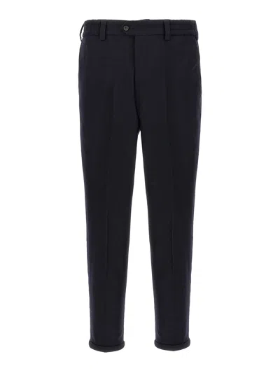 Pt Torino Michael Tailored Wool Trousers In Blue