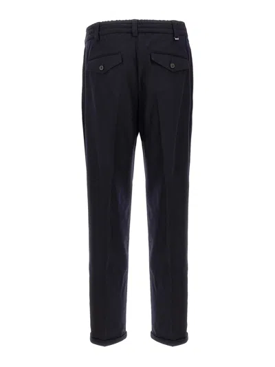 Pt Torino Michael Tailored Wool Trousers In Blue