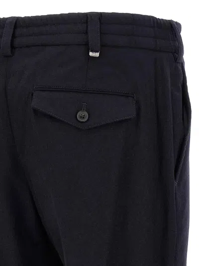 Pt Torino Michael Tailored Wool Trousers In Blue
