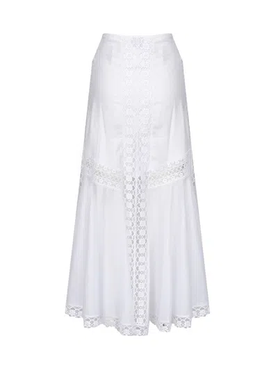 Charo Ruiz Clair Long Skirt In White