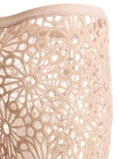 Norma Kamali Crochet Pants In Neutral