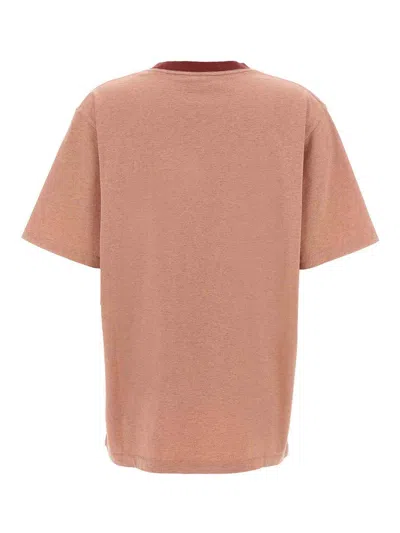 Chloé Pink Cotton T-shirt With Logo In Pink