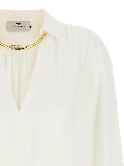 Elisabetta Franchi Viscose Shirt In White