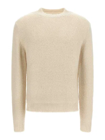 Jil Sander Wool Blend Sweater In White