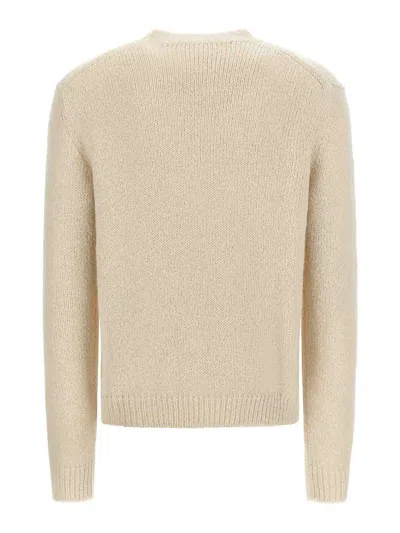 Jil Sander Wool Blend Sweater In White