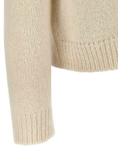 Jil Sander Wool Blend Sweater In White