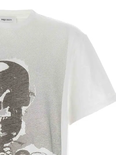 Alexander Mcqueen 'skeleton' T-shirt In Gray
