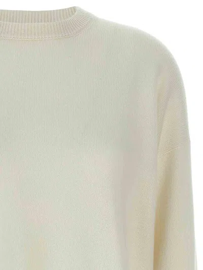 Brunello Cucinelli Cashmere Knit With Shiny Detail Clothing In Neutral