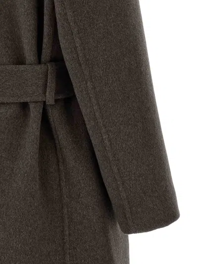 Brunello Cucinelli Brown Wool And Cashmere Coat In Brown