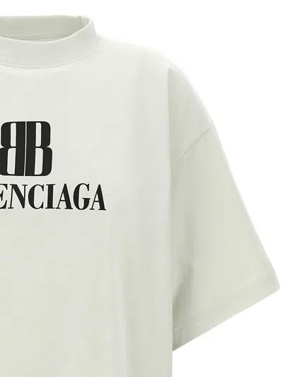 Balenciaga White Nano Bb Medium Fit T-shirt In White