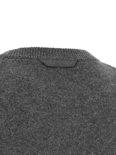 Brunello Cucinelli Women Monile Cashmere Sweater In Gray