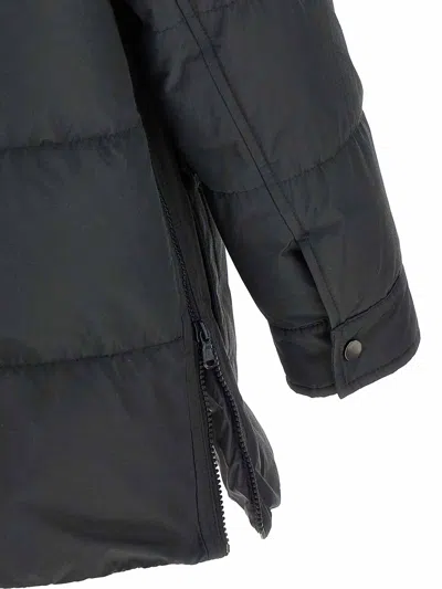 Brunello Cucinelli Knitted Neck Down Jacket In Gray