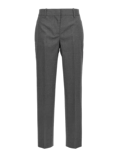 Ermanno Scervino Wool Trousers With Back Pockets And Belt Loops In Gray