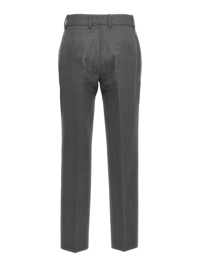 Ermanno Scervino Wool Trousers With Back Pockets And Belt Loops In Gray