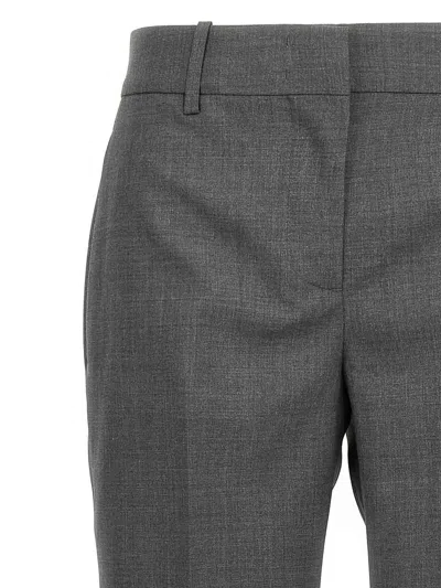 Ermanno Scervino Wool Trousers With Back Pockets And Belt Loops In Gray
