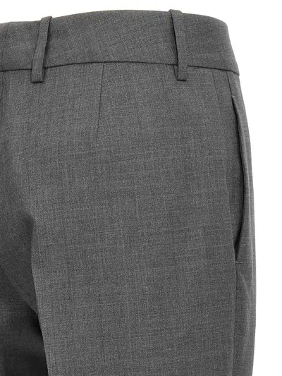 Ermanno Scervino Wool Trousers With Back Pockets And Belt Loops In Gray