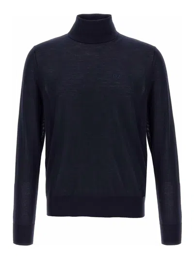 Dsquared2 Virgin Wool Turtleneck Sweater In Blue