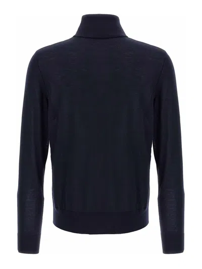 Dsquared2 Virgin Wool Turtleneck Sweater In Blue