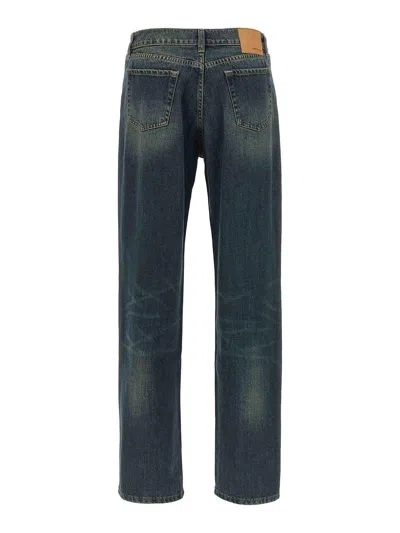 Magda Butrym '09' Faded Effect Denim Trousers With Belt Loops In Blue