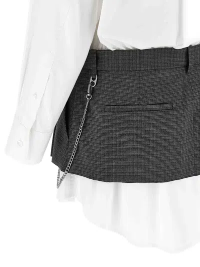 Alexander Wang Pre-styled Mini Shirt Dress In White