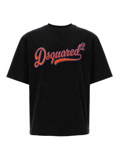 Dsquared2 Dsquared Loose Fit Sponge Patch T-shirt In Black