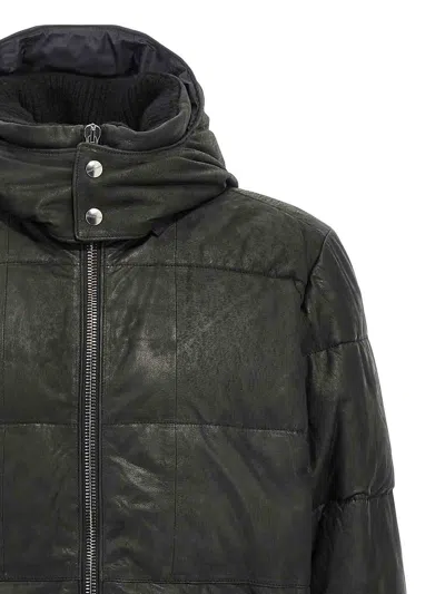 Giorgio Brato Removable Hood Down Jacket In Black