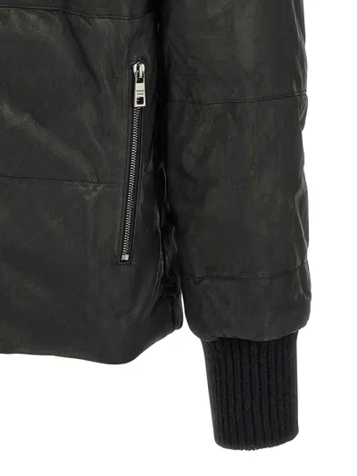 Giorgio Brato Removable Hood Down Jacket In Black