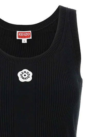 Kenzo Black Cotton Top In Black