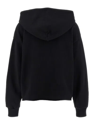 Mm6 Maison Margiela Mm6 By Maison Margiela Relaxed-fit Cotton Hoodie With Adjustable Drawstring In Black