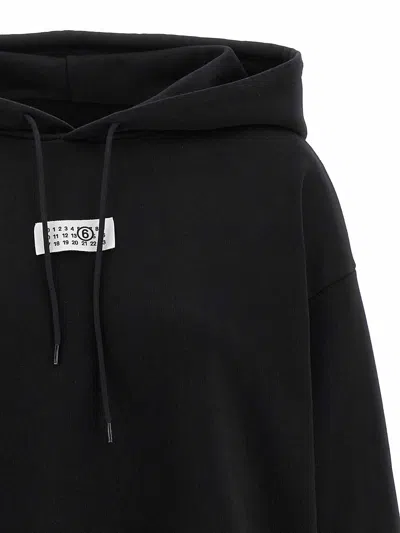 Mm6 Maison Margiela Mm6 By Maison Margiela Relaxed-fit Cotton Hoodie With Adjustable Drawstring In Black