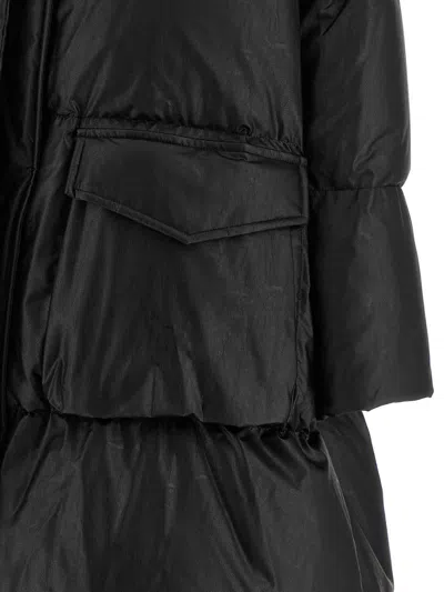 Mm6 Maison Margiela Mm6 By Maison Margiela Short Asymmetrical Down Jacket In Polyamide In Black