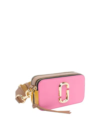 Marc Jacobs The Snapshot Shoulder Bag In Rose-pink Leather