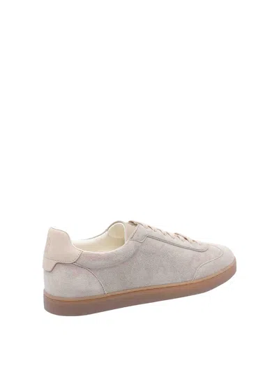Brunello Cucinelli Beige Lace Up Sneakers In Multi