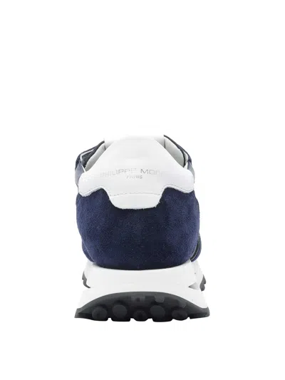 Philippe Model Tropez Haute Low Blue Sneaker In Blue