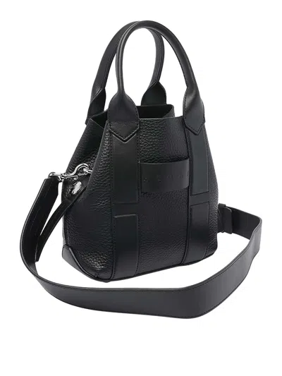 Hogan Leather Shoulder Bag 2 Handles In Black