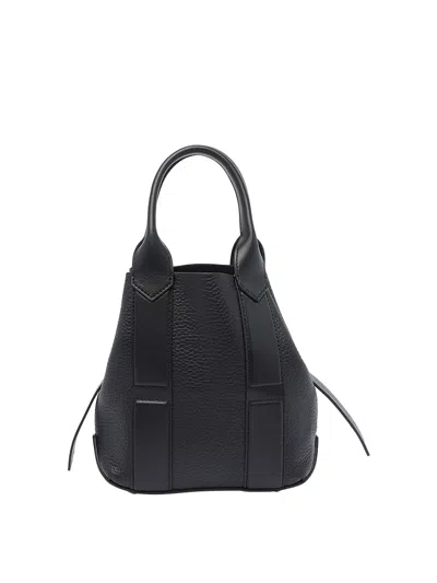 Hogan Leather Shoulder Bag 2 Handles In Black