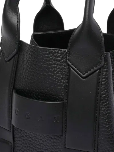 Hogan Leather Shoulder Bag 2 Handles In Black