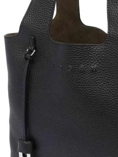 Hogan Structured Pebbled Shoulder Bag With Versatile Design In Black