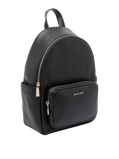 Michael Michael Kors Tanner Medium Backpack In Black Hammered Leather In Black