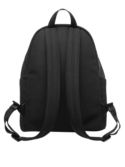 Moncler Pierrick Nylon Backpack Large Front Pocket In Black
