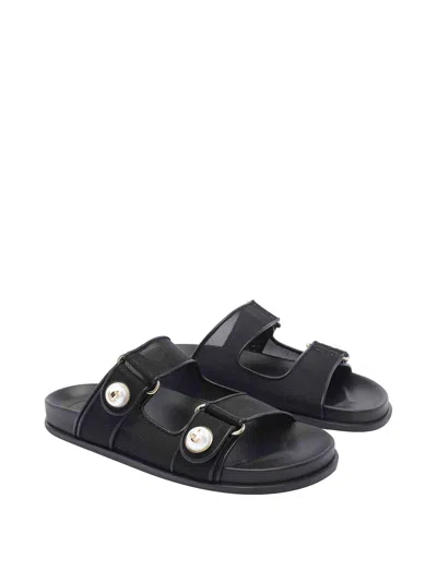 Jimmy Choo 25mm Fayence Leather Sandals In Black